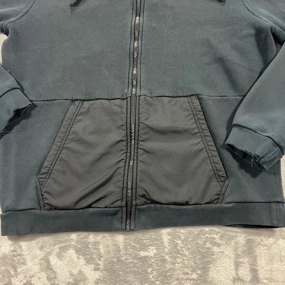 NIKE Full‎ Zip Hoodie Mens Large Black Oversized Swoosh 804714-010 Casual